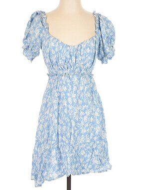 Astr Summer Blue White floral Dress Medium
